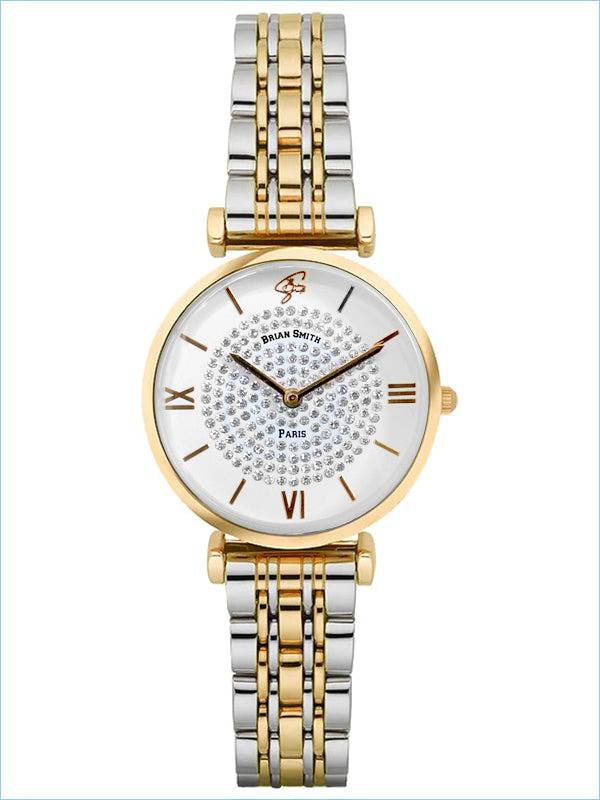BRIAN SMITH - PARIS QUARTZ WATCH SILVER/WHITE/GOLD - 1765 BRIAN SMITH - PARIS QUARTZ WATCH SILVER/WHITE/GOLD - 1765